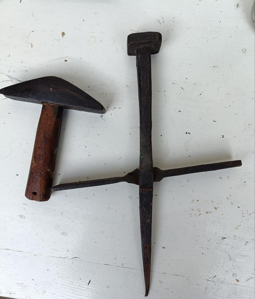 Haarspit en haarhamer, Antiek en Kunst, Antiek | Gereedschap en Instrumenten, Ophalen of Verzenden