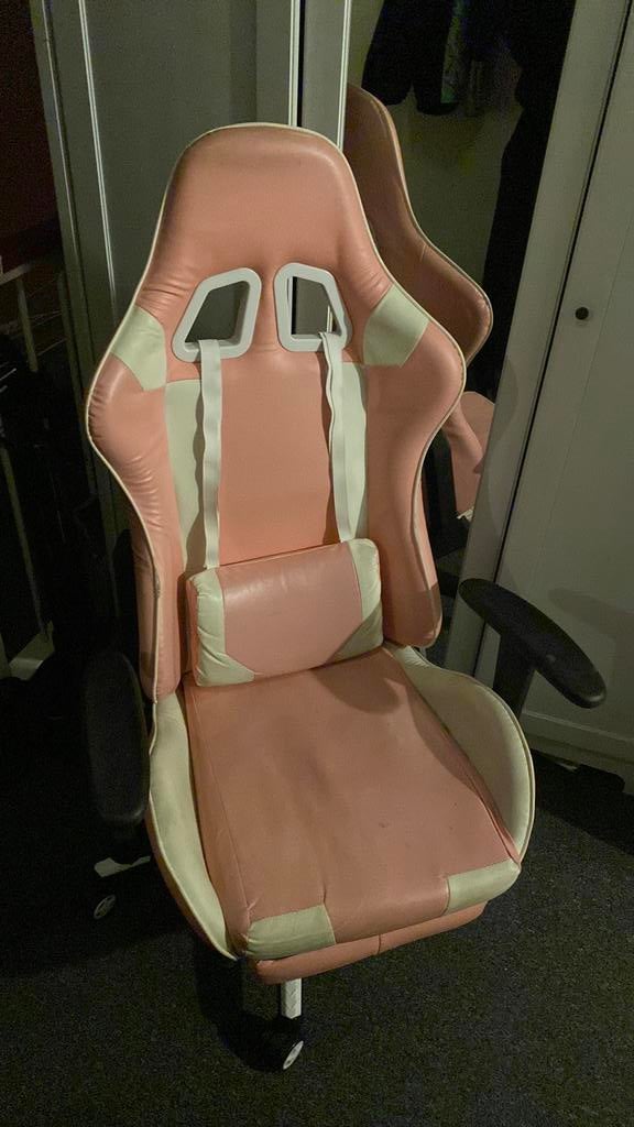 Roze Gaming Stoel, Ophalen, Gebruikt, Roze, Gaming bureaustoel