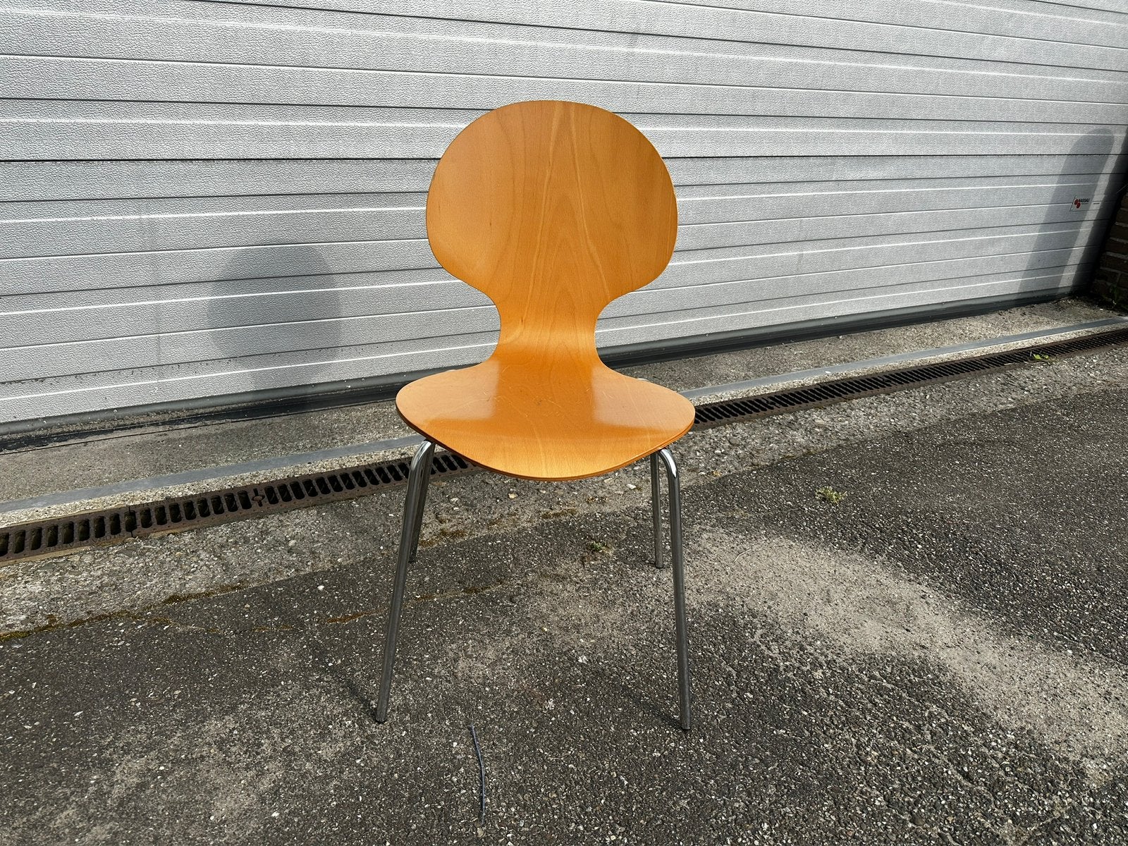 Houten Vlinder kantinestoel, Ophalen, Gebruikt, Bruin, .