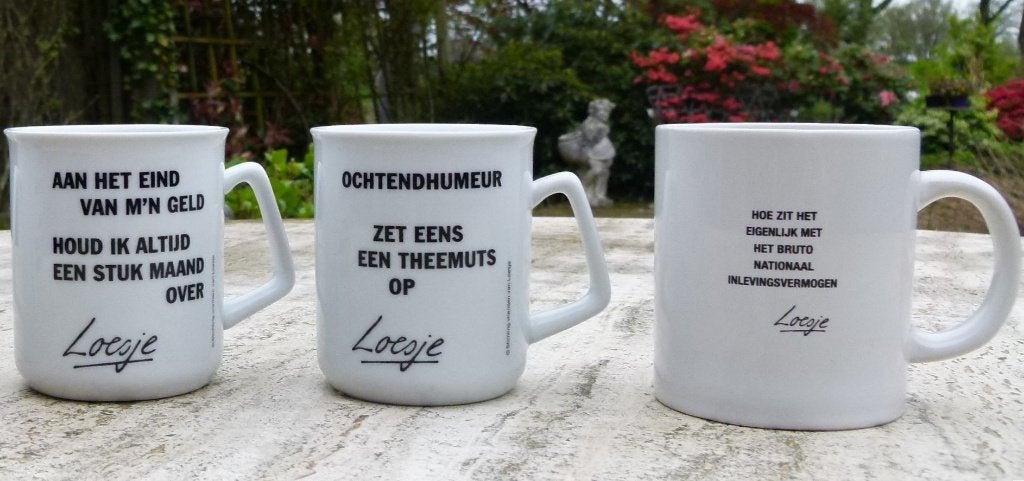 LOESJE Mokken o.a. Ochtend Humeur zet eens een Theemuts op, Overige merken, Nieuw, Overige stijlen, Aardewerk