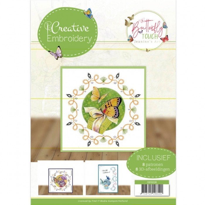 Creative Embroidery 26 Butterfly Touch Jeanine's Art CB10026, Hobby en Vrije tijd, Dieren, ., Overige typen, Nieuw