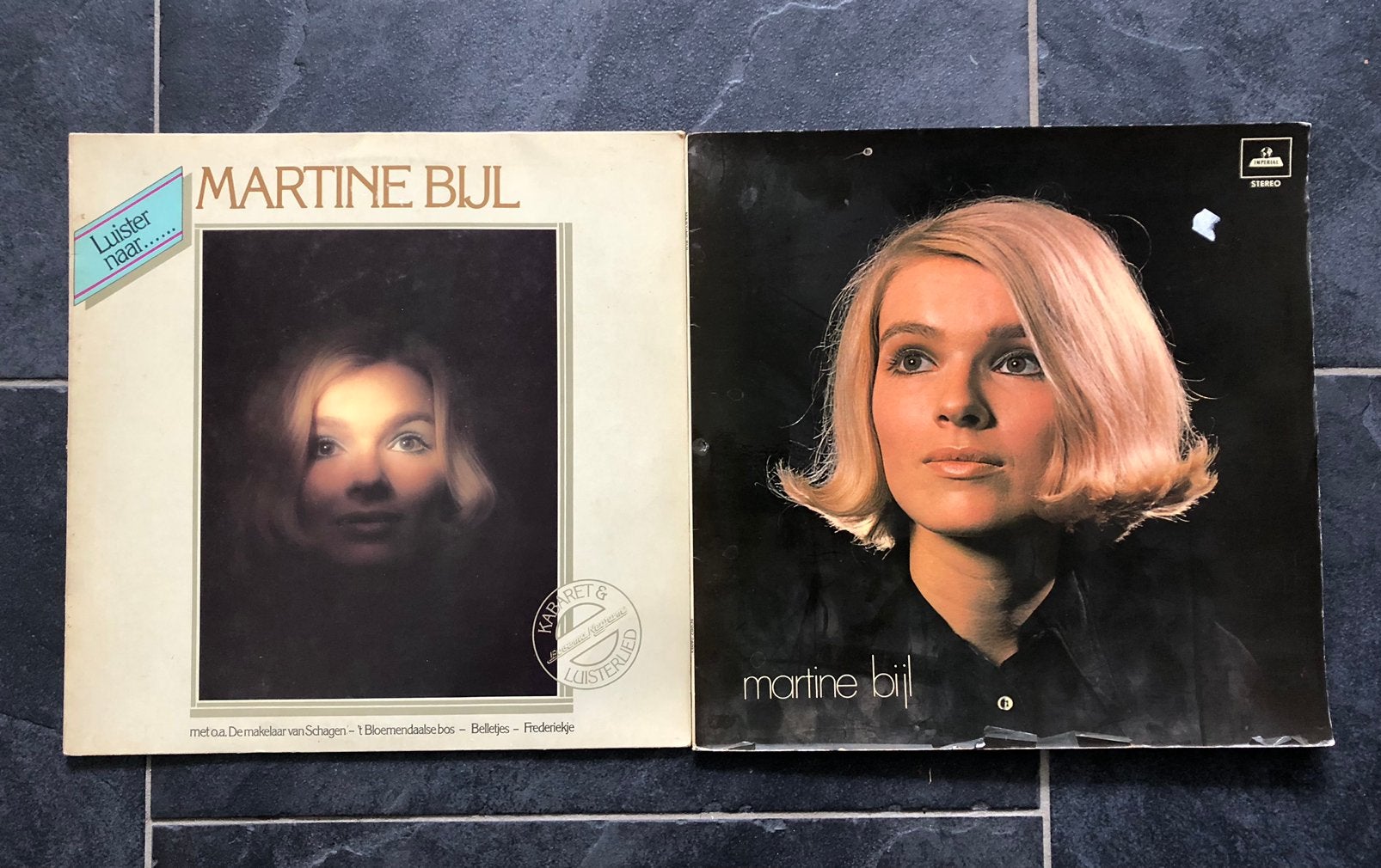 Martine Bijl 2 unieke lp’s, Ophalen, Gebruikt, Overige formaten, Levenslied of Smartlap