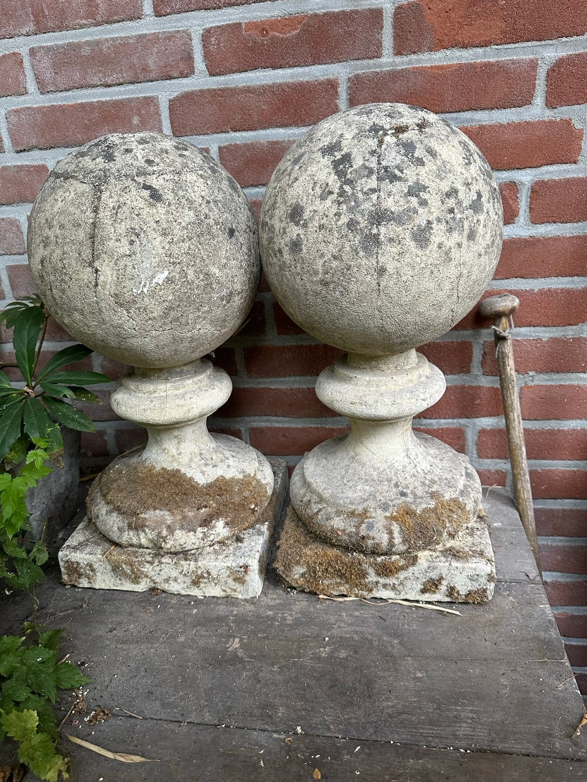 Mooie Italiaanse tuinornamenten - set van 2, Tuin en Terras, Ophalen of Verzenden, Gebruikt, Beton