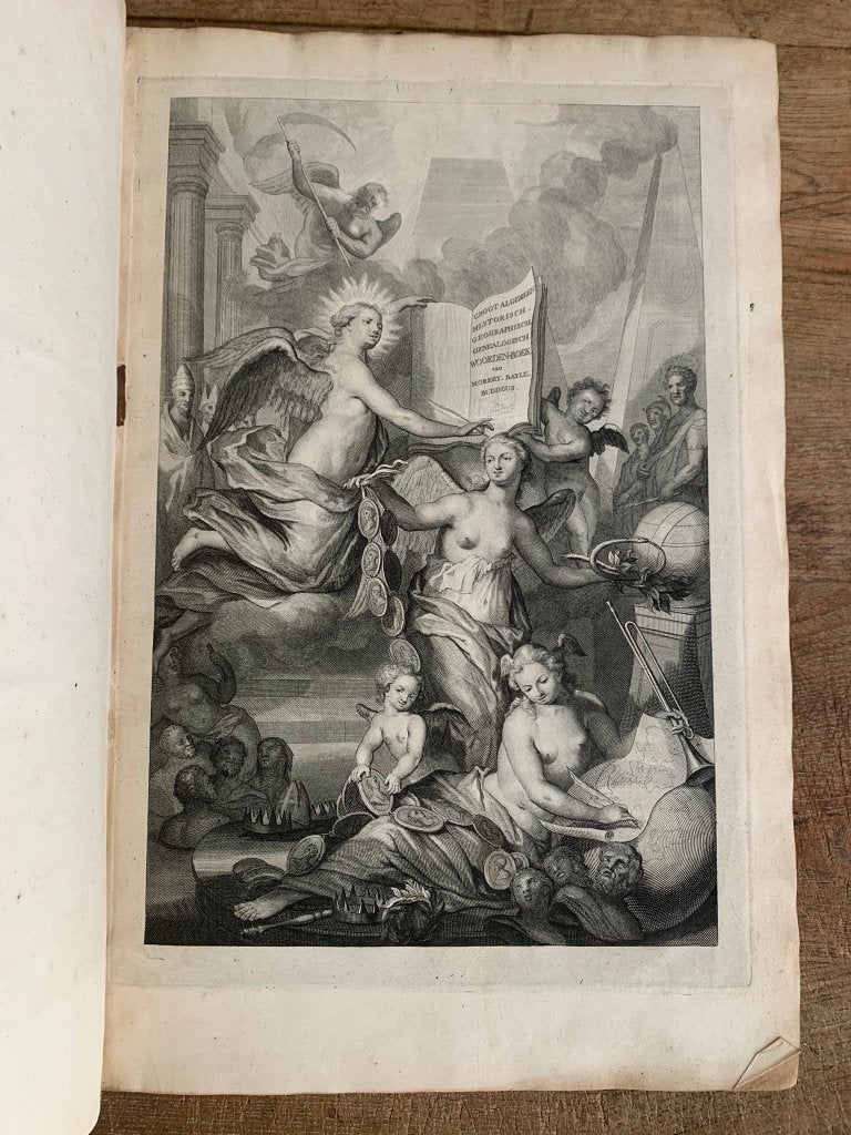 Hoogstraten Woordenboek 1733 groot formaat antiek boek, Ophalen of Verzenden