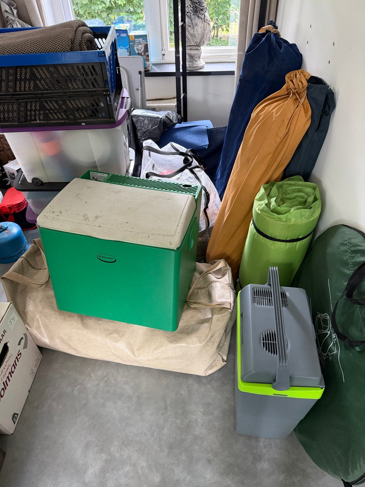 Karsten opblaasbare tent met complete kampeeruitrusting, Ophalen, Gebruikt, Tot en met 4