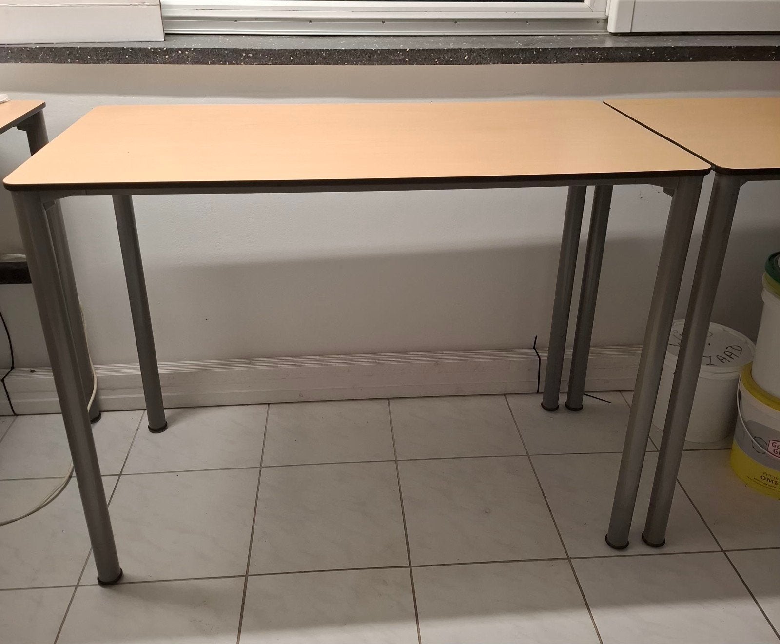 Hoge statafel,  werktafel H90, D60, L120, Ophalen