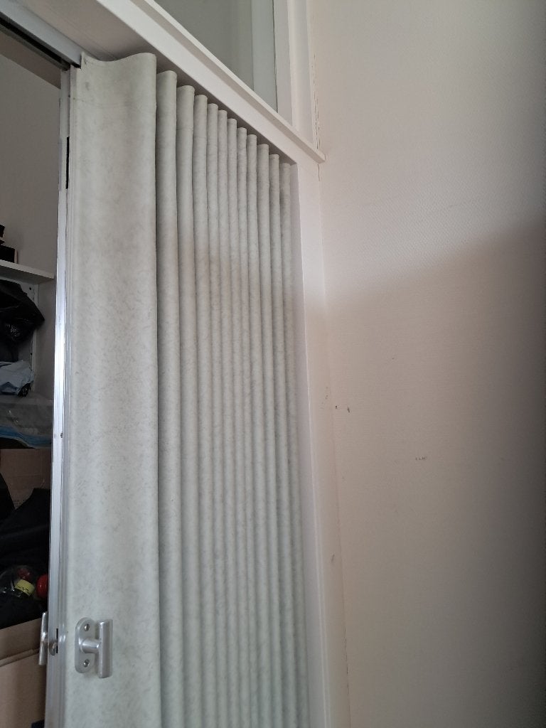 vouwdeur, Ophalen, Kunststof, Gebruikt, 120 cm of meer