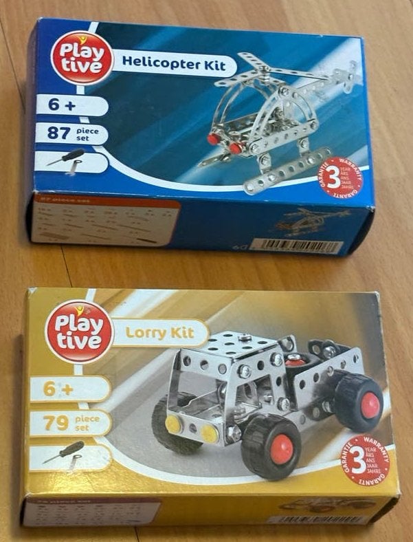 Playtive Helicopter & Vrachtwagen Bouwpakket (2 stuks)!, Ophalen of Verzenden, Zo goed als nieuw, Overige merken