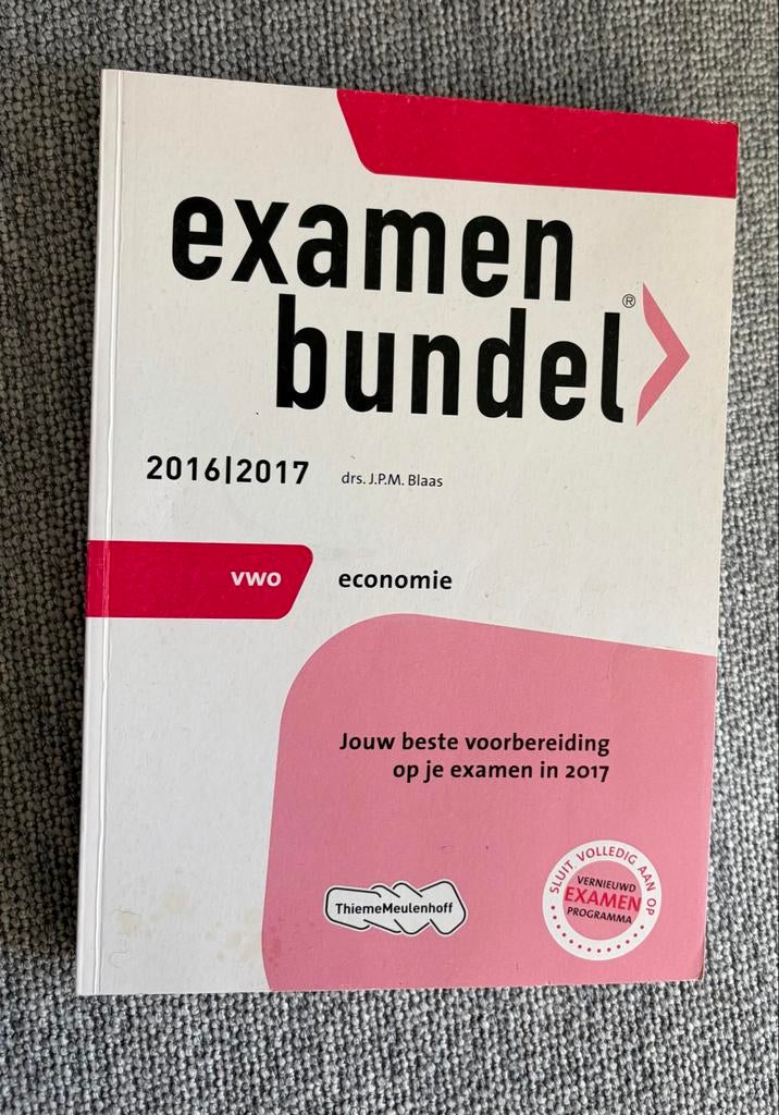 Examenbundel VWO Economie 2016/2017, Ophalen of Verzenden, Gelezen, VWO, Economie