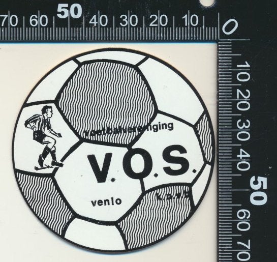 Sticker: Voetbalvereniging VOS - Venlo, Ophalen of Verzenden, Zo goed als nieuw, Sport