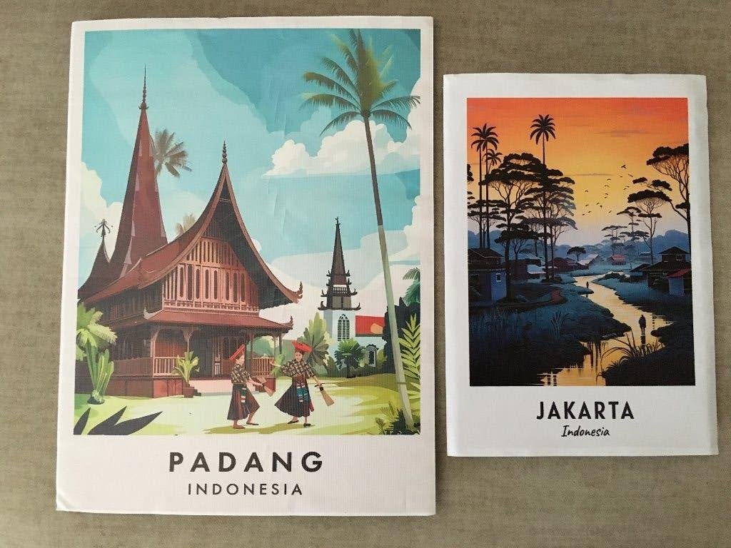 Schitterende Canvas Wanddecoraties van JAKARTA & PADANG, Oosters, Verzenden, Nieuw, Decoratieobject