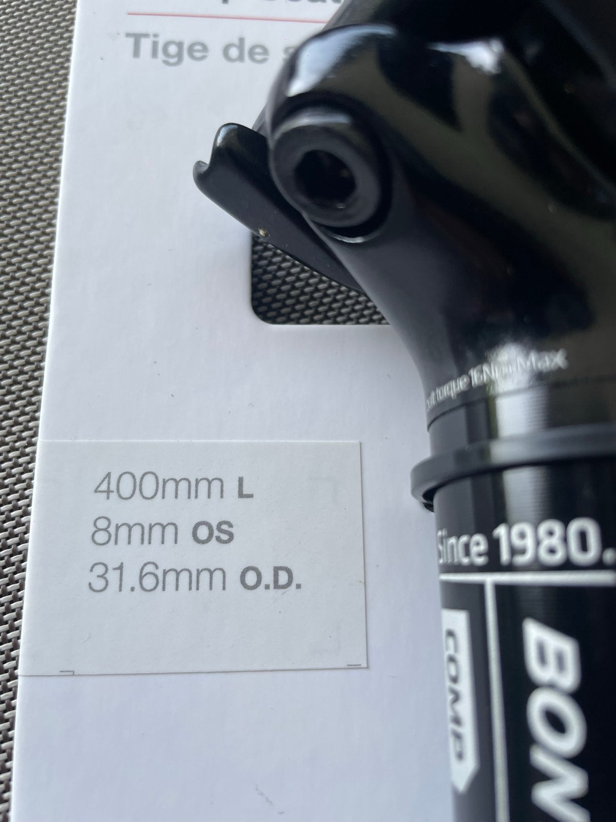 Bontrager Comp Zadelpen 400mm L, 31.6mm O.D., Fietsen en Brommers, Fietsonderdelen, Nieuw, Ophalen of Verzenden, Racefiets, Zadel