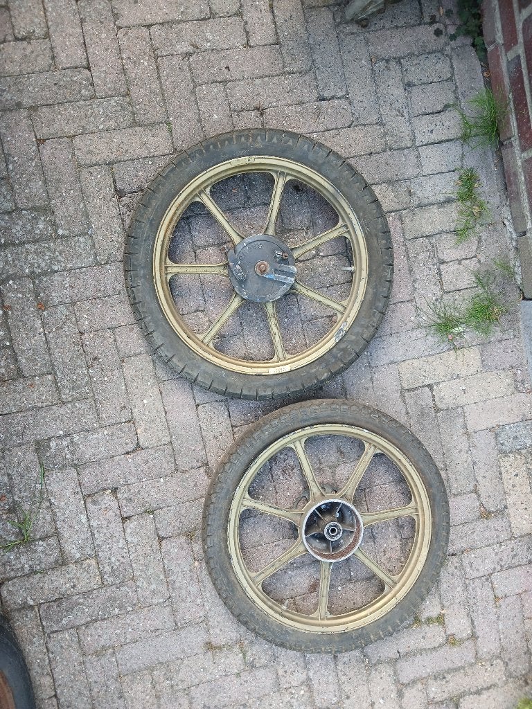 Brommer set velgen / gietwielen sachs 17 inch, Ophalen of Verzenden, Gebruikt, Overige typen, Overige merken
