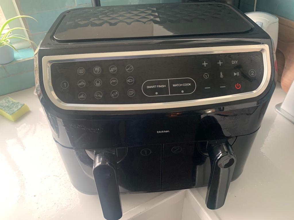 Blokker Airfryer XXL met dubbele manden, Ophalen, Zo goed als nieuw, Airfryer XXL, 1500 gram of meer