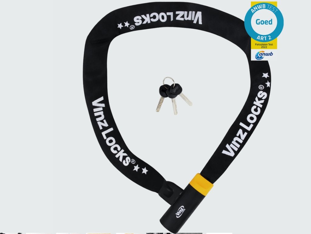 Vinz Locks ART2 kettingslot fietsslot 130 cm, Fietsen en Brommers, Fietsaccessoires | Fietssloten, Ophalen, Nieuw, Kettingslot