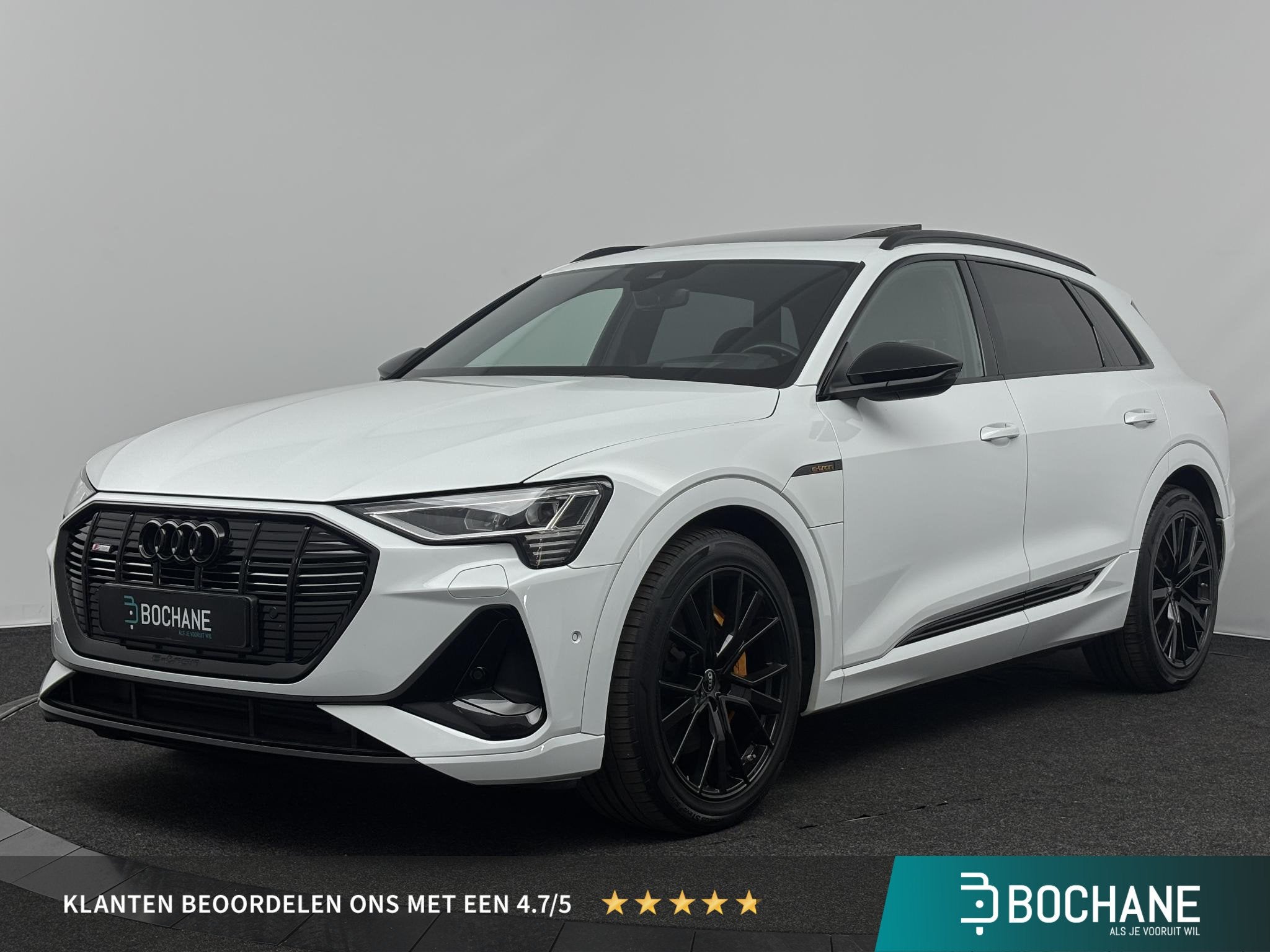 Audi e-Tron 55 quattro S edition 95 kWh | SoH 95,5% | Pano |, Auto's, Huisgarantie, 95 kWh, Met garantie (alle), Leder en Stof