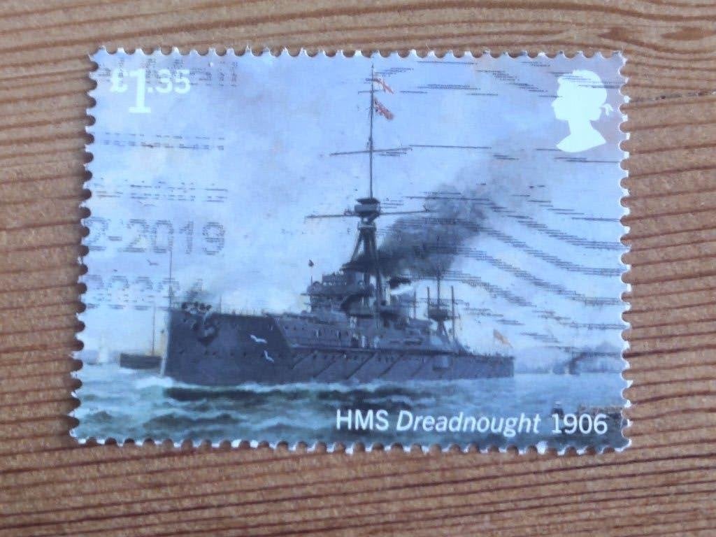 Engeland recent 1st shepen HMS Dreadnought 1906, Ophalen of Verzenden, Postfris