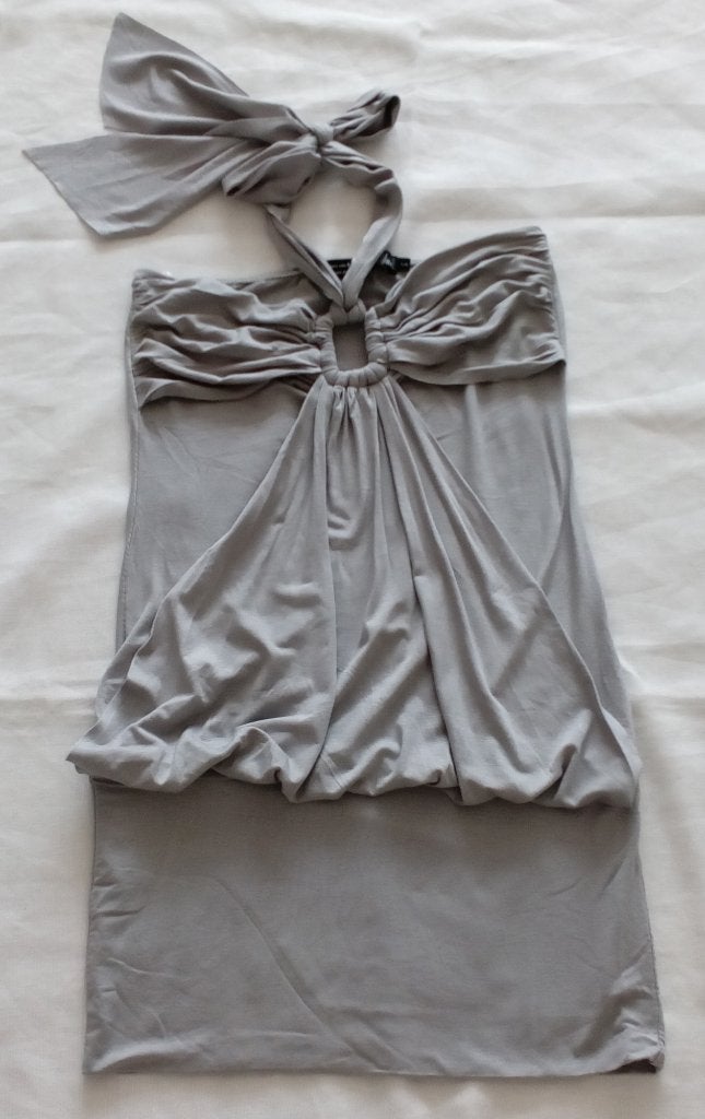 Grijze halter top/jurk, maat S, Ophalen of Verzenden, Zo goed als nieuw, Maat 36 (S), Grijs