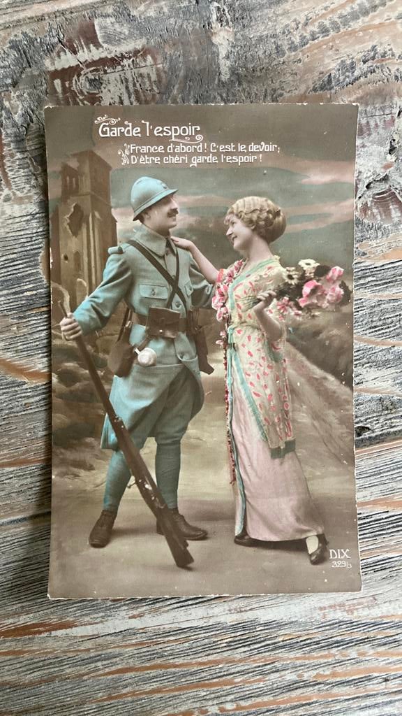 Brocante ansichtkaarten eerste wereldoorlog, Ophalen of Verzenden