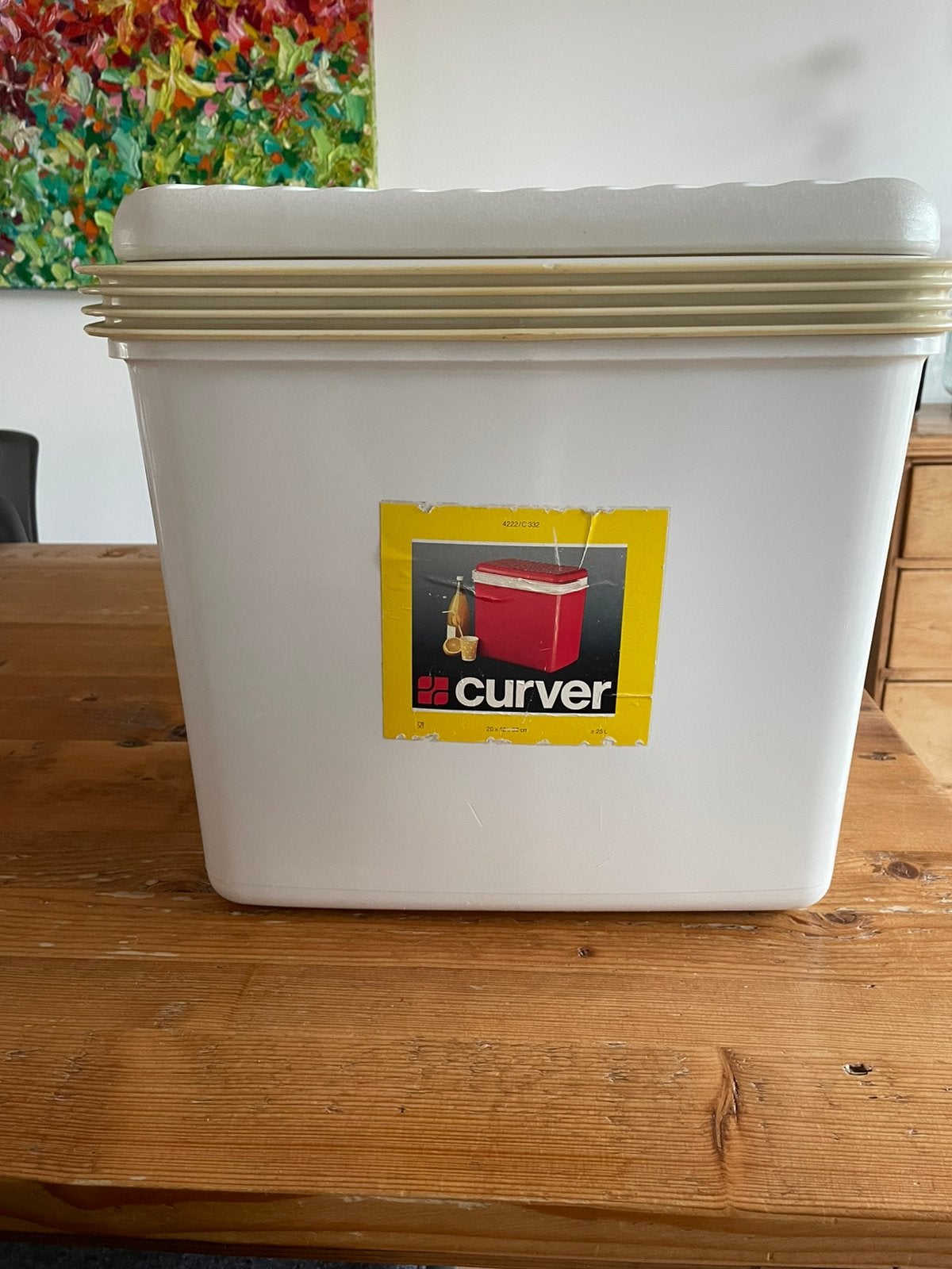 Vintage curver koelbox 1980s wit in goede staat 25L, Caravans en Kamperen, Koelboxen, Ophalen of Verzenden, Zo goed als nieuw