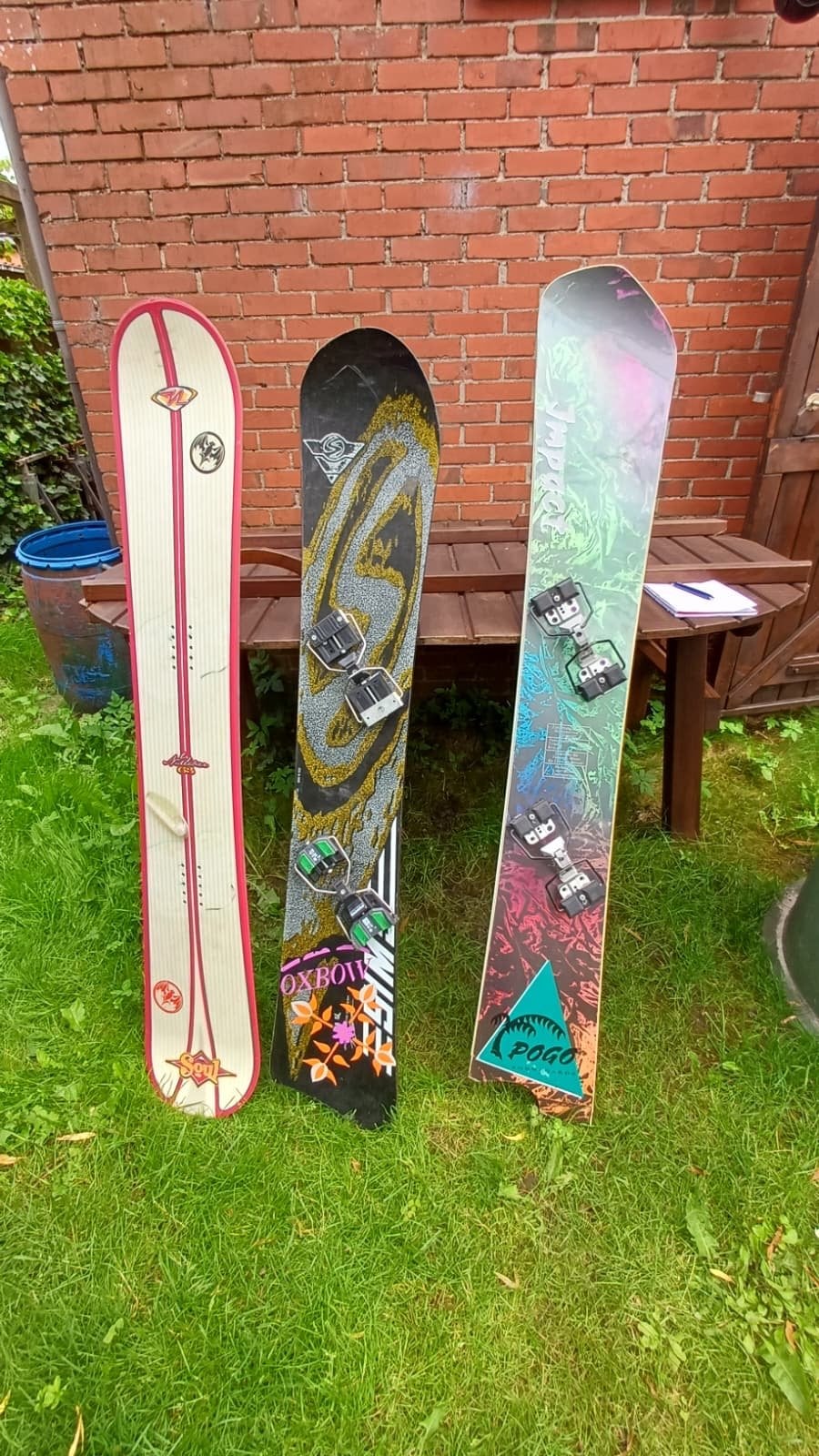 Vintage Jaren '90 Snowboard Collectie nidecker, oxbow, pogo, Sport en Fitness, Snowboarden, Ophalen, Gebruikt, Board