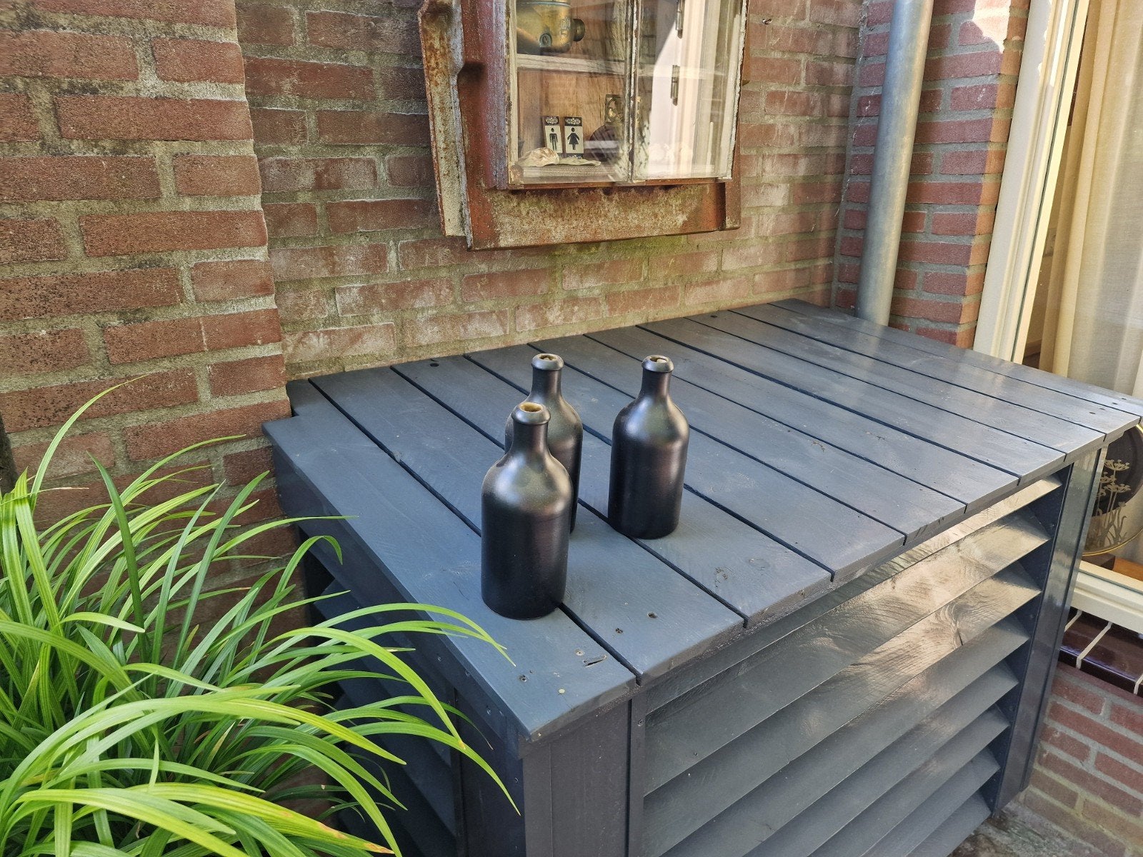 Set van 3 stenen bierflesjes, 20cm hoog, Ophalen of Verzenden
