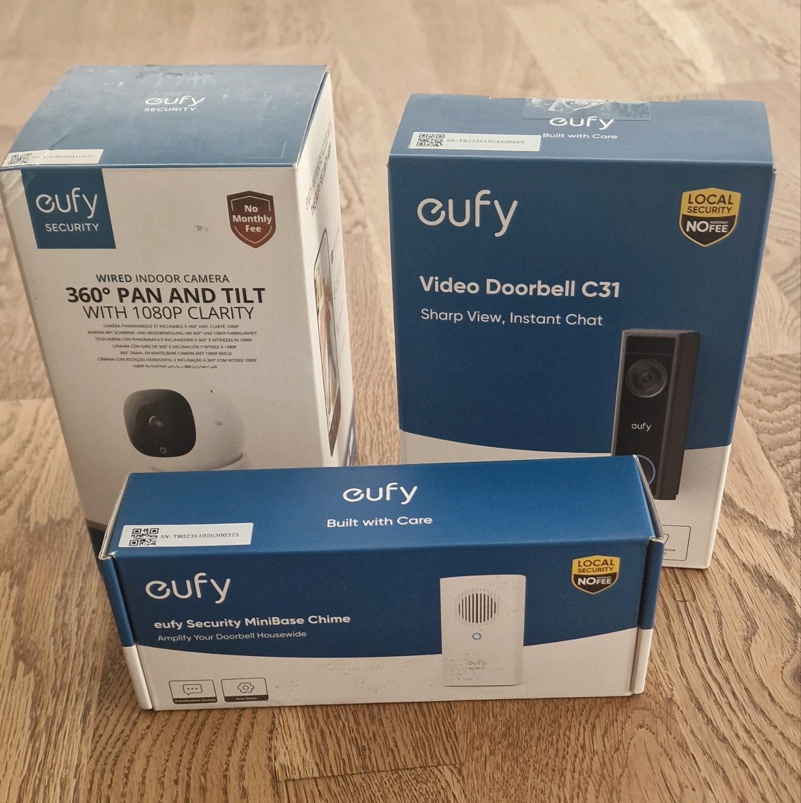 Eufy 2K Deurbel 24 7 , MiniBase Chime & camera 360 Pan/Tilt, Audio, Tv en Foto, Ophalen, Zo goed als nieuw