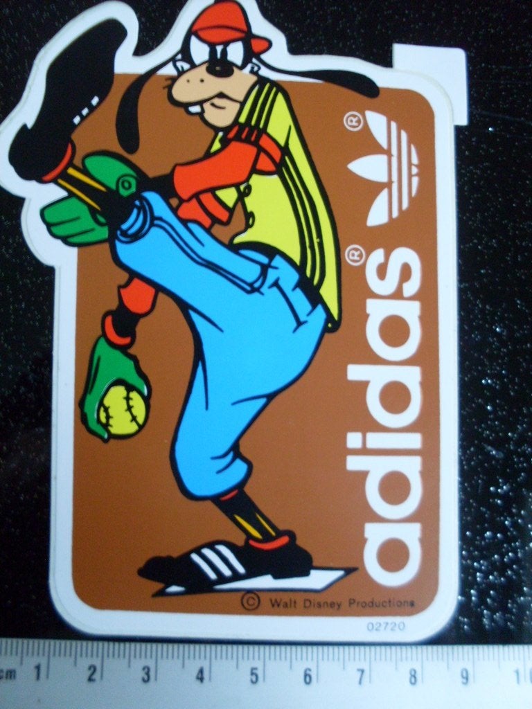 sticker adidas  goofy honkbal baseball logo vintage, Verzenden, Zo goed als nieuw, Merk