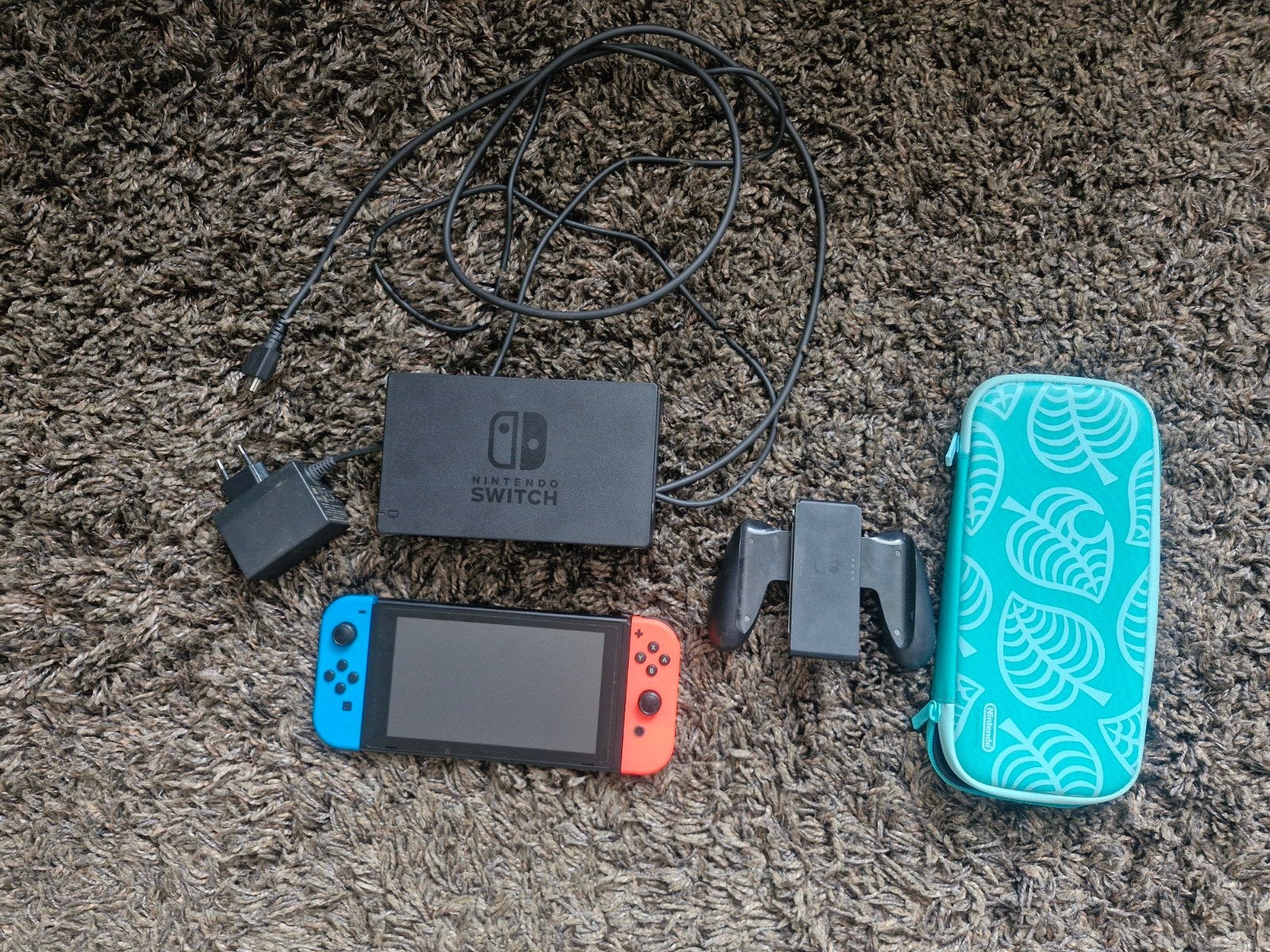 Nintendo Switch + Animal Crossing Case, Ophalen of Verzenden, Gebruikt, Met 2 controllers, Switch 2019 Upgrade