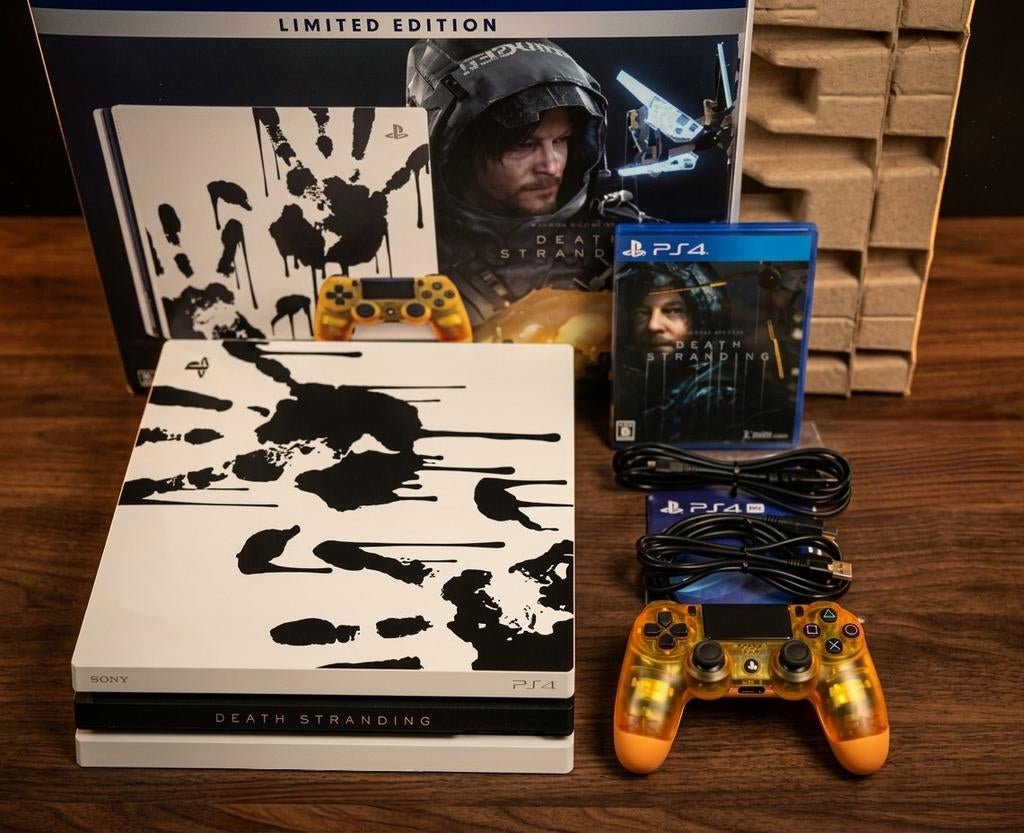 PS4 Pro Limited Edition Death Stranding Compleet Set, Ophalen of Verzenden, Zo goed als nieuw, Met 1 controller, Pro