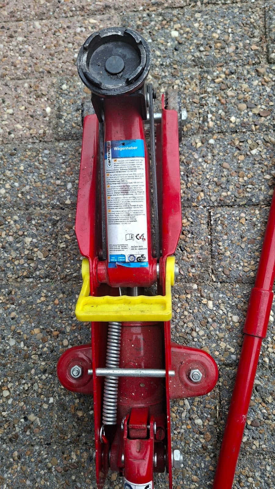 Hydraulische autokrik 2000kg, Ophalen, Gebruikt, Hydraulisch, Garagekrik