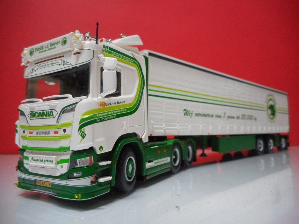 TEKNO SCANIA R PATRICK VAN DER HOEVEN 85105, Hobby en Vrije tijd, Modelauto's | 1:50, Ophalen of Verzenden, Nieuw, Bus of Vrachtwagen