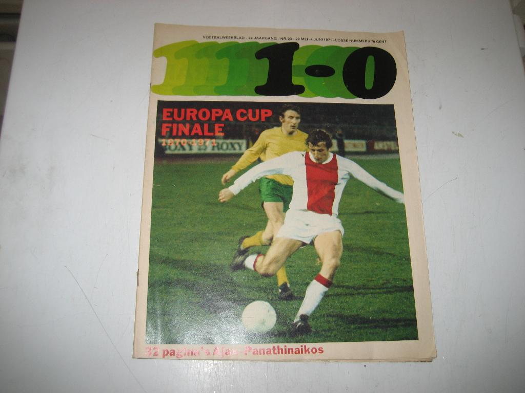 ajax panathinaikos europacup finale 1971, Ophalen of Verzenden, Gebruikt, Ajax, Boek of Tijdschrift