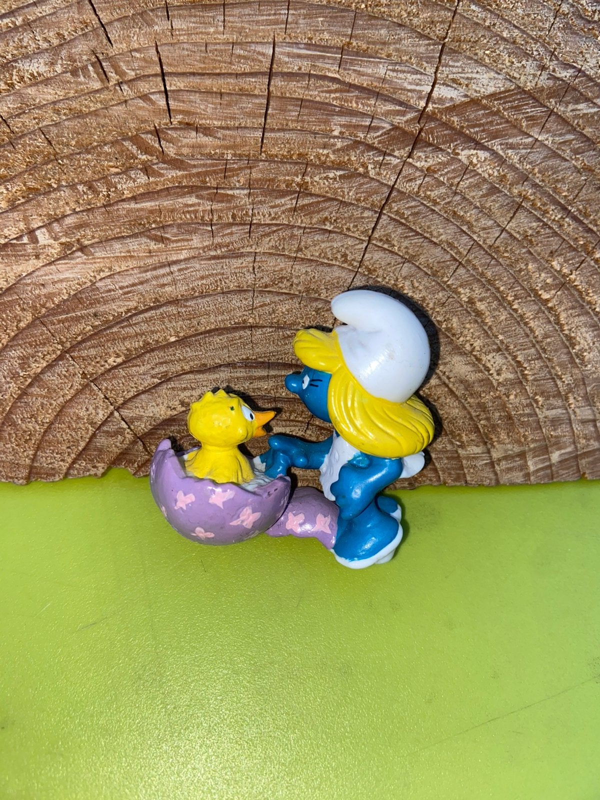 Smurfen smurf smurfin met kuiken, Verzamelen, Smurfen, Ophalen of Verzenden, Zo goed als nieuw, Verschillende Smurfen