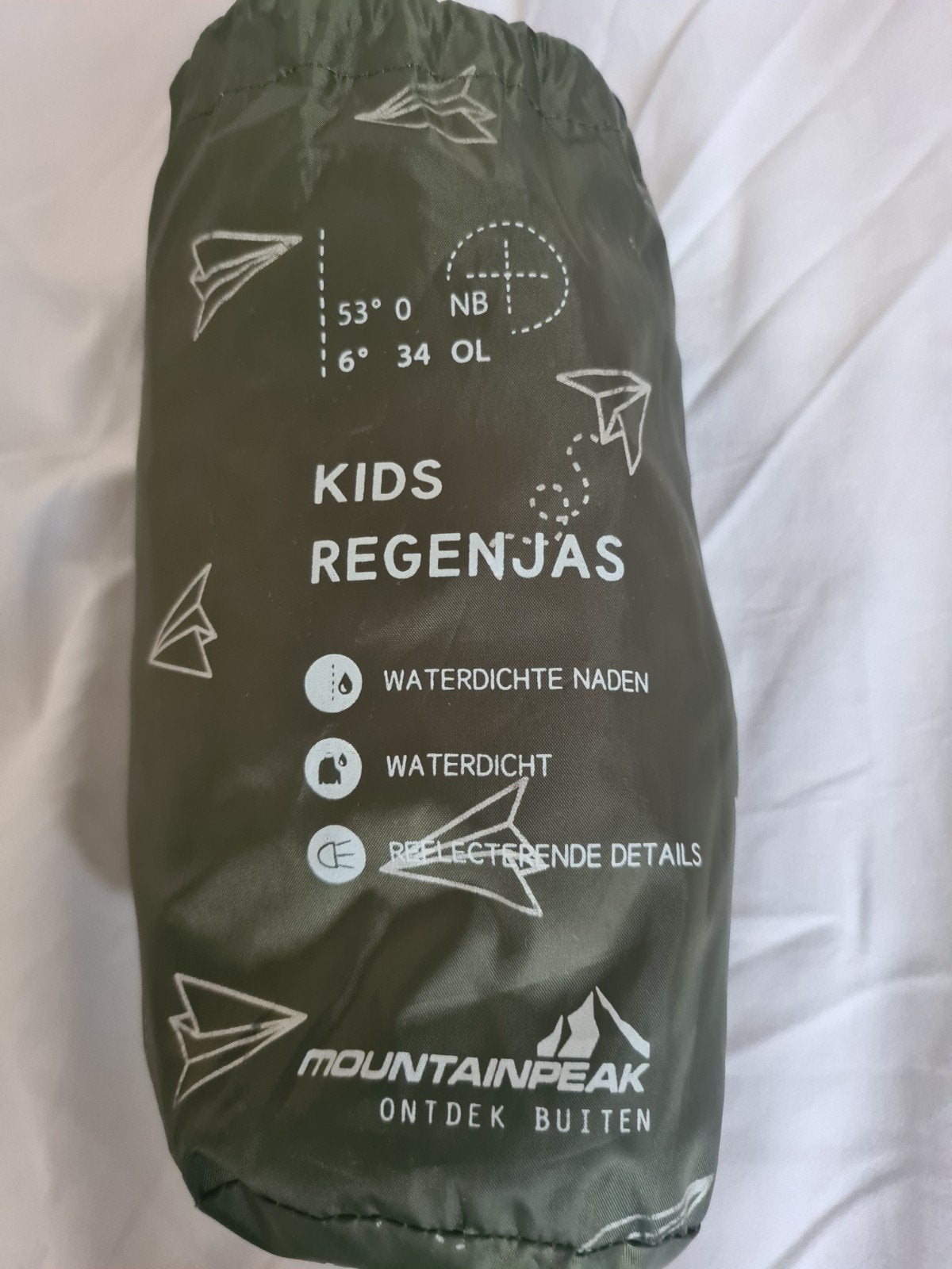 Kids regenjas groen maat 176, Ophalen of Verzenden, Zo goed als nieuw