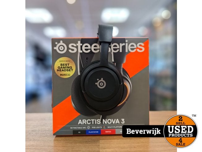 Steelseries Arctis Nova 3 Wired Koptelefoon - Netjes, Steelseries, Zo goed als nieuw, Support@steelseries.com, 1150 18th St NW, Suite 106
Auburn, WA 98001
USA