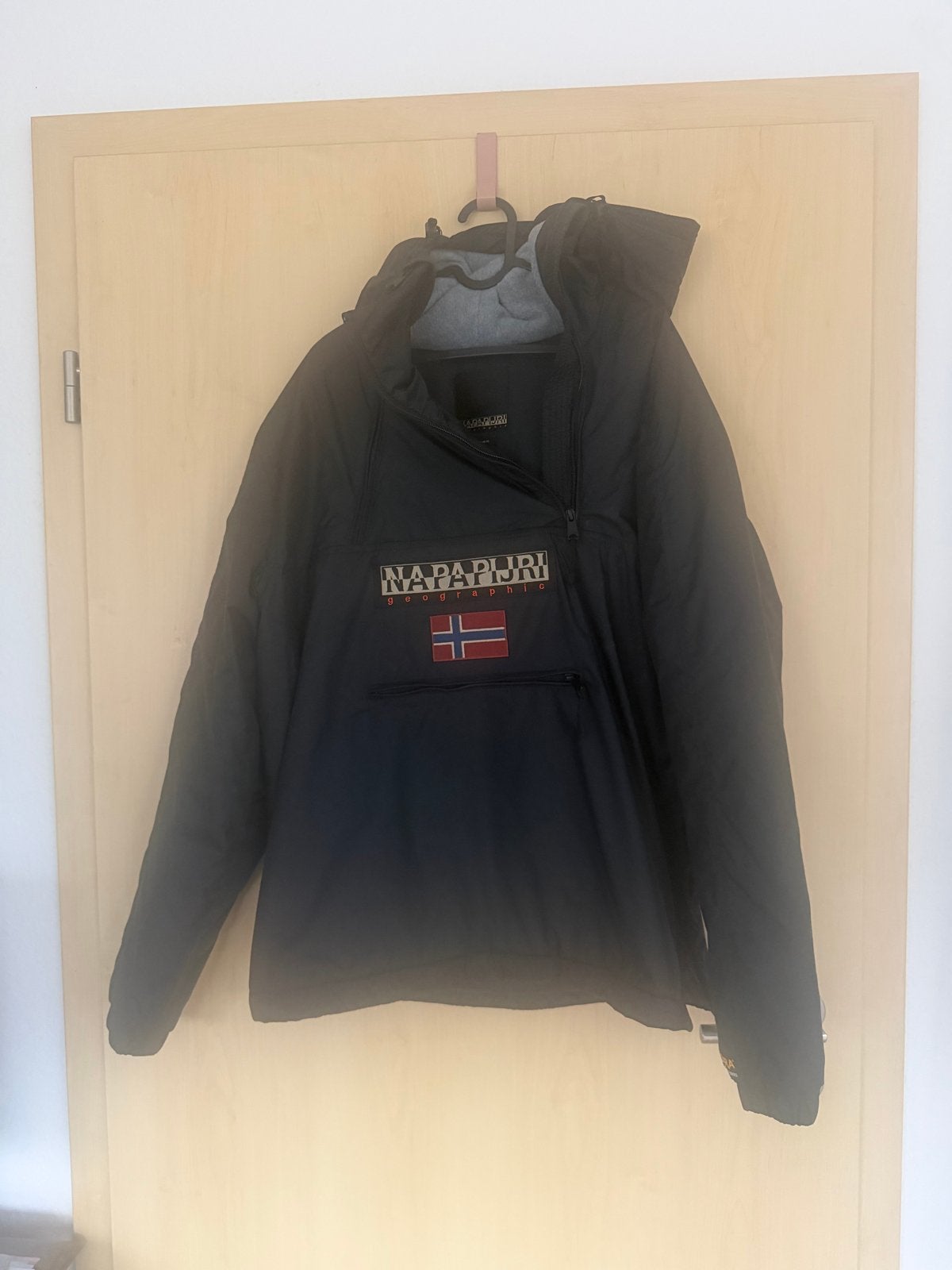 Napapijri Skidoo jas - Zwart - Maat L, Ophalen of Verzenden, Zo goed als nieuw, Maat 52/54 (L), Zwart