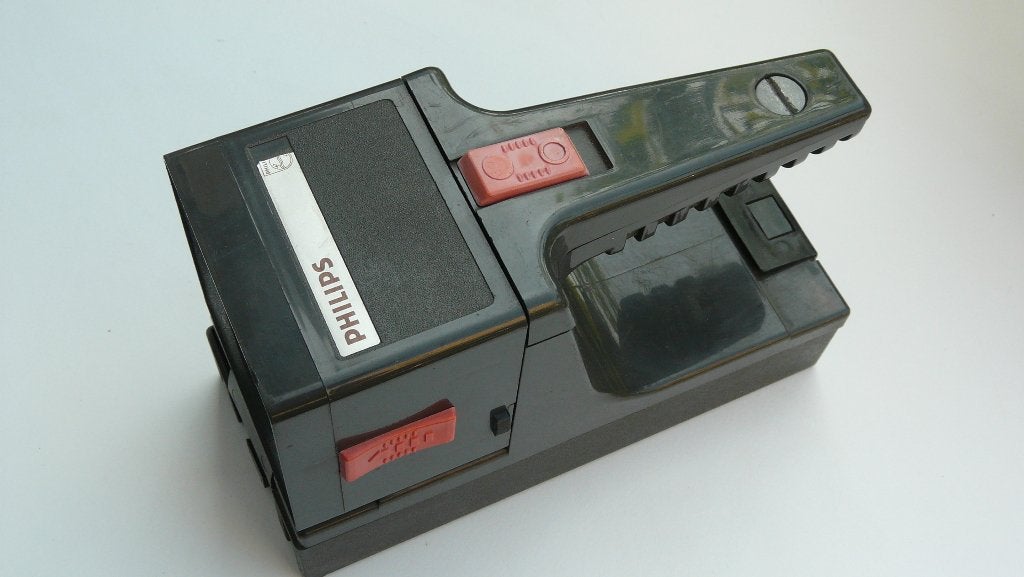 Vintage schijnwerper - werklamp van Philips op batterij, Werkt op batterijen, Ophalen of Verzenden, Gebruikt, Kunststof