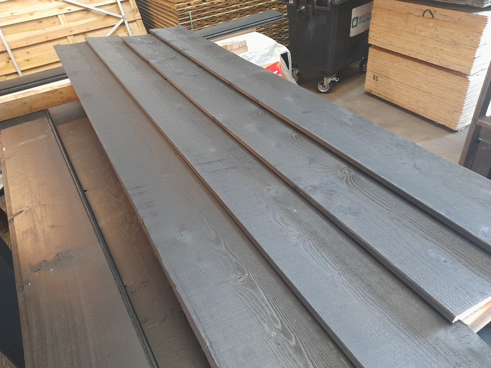 Zweeds rabat zwart, B-keus, potdeksel, schutting, Ophalen, Gebruikt, Minder dan 180 cm, Planken