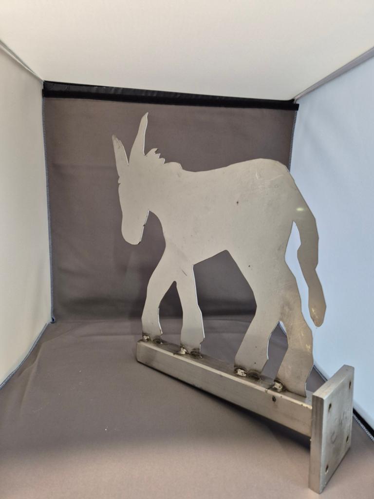 Metalen Ezel Sculptuur - Handgemaakt Kunstwerk, Ophalen, Nieuw