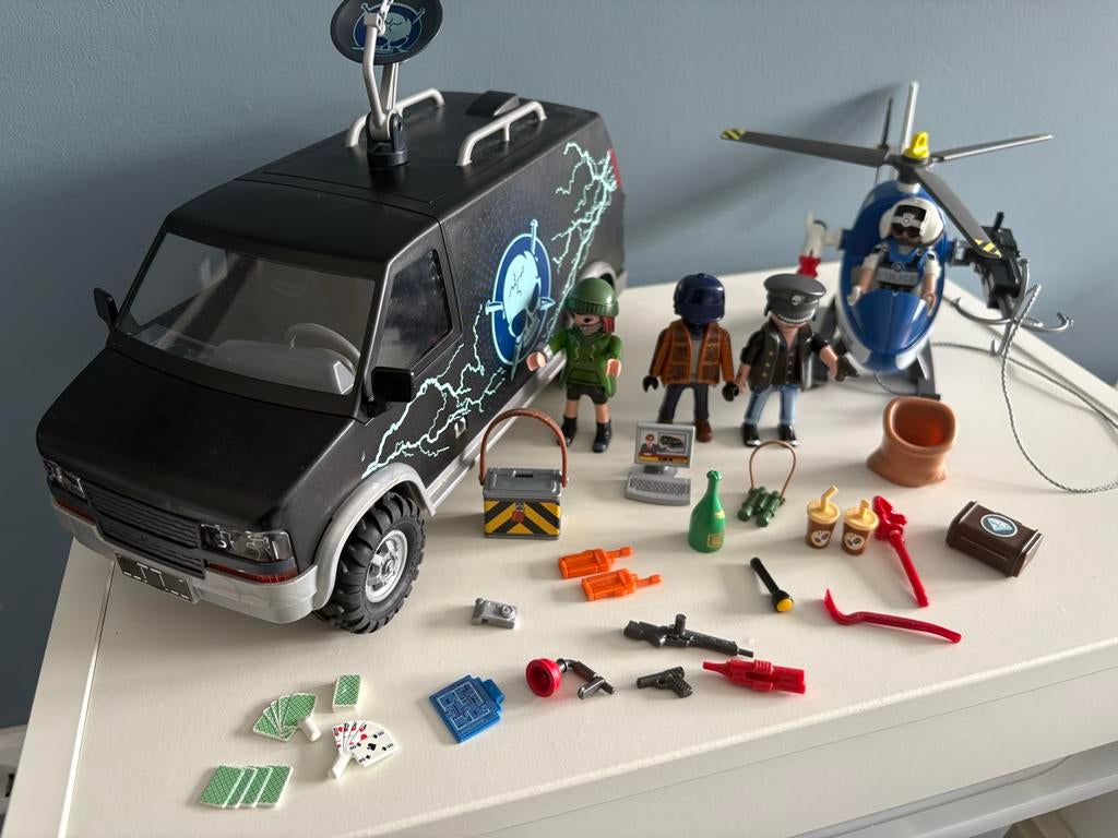PLAYMOBIL City Action Politiehelikopter: achtervolging, Ophalen, Zo goed als nieuw, Complete set