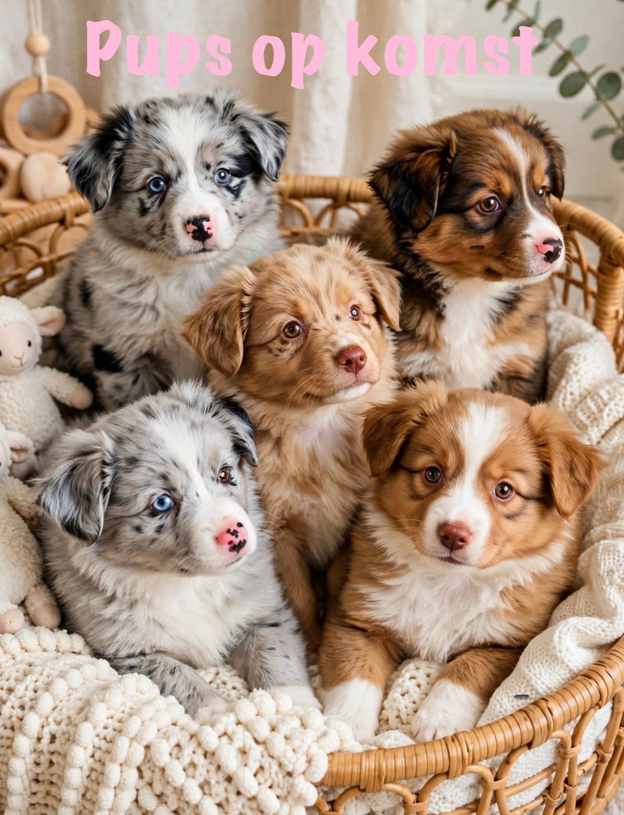 Nova Scotia Duck Tolling/Australische Shepherd pups op komst, Overige rassen, 8 tot 15 weken, Meerdere, Meerdere dieren