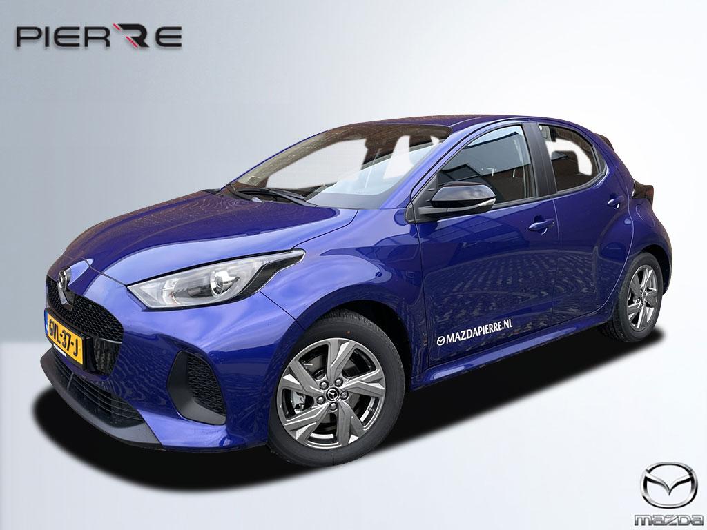 Mazda 2 Hybrid 1.5 Exclusive-line (bj 2024, automaat), Auto's, Mazda, Gebruikt, Blauw, Bedrijf, Automatische klimaatregeling
