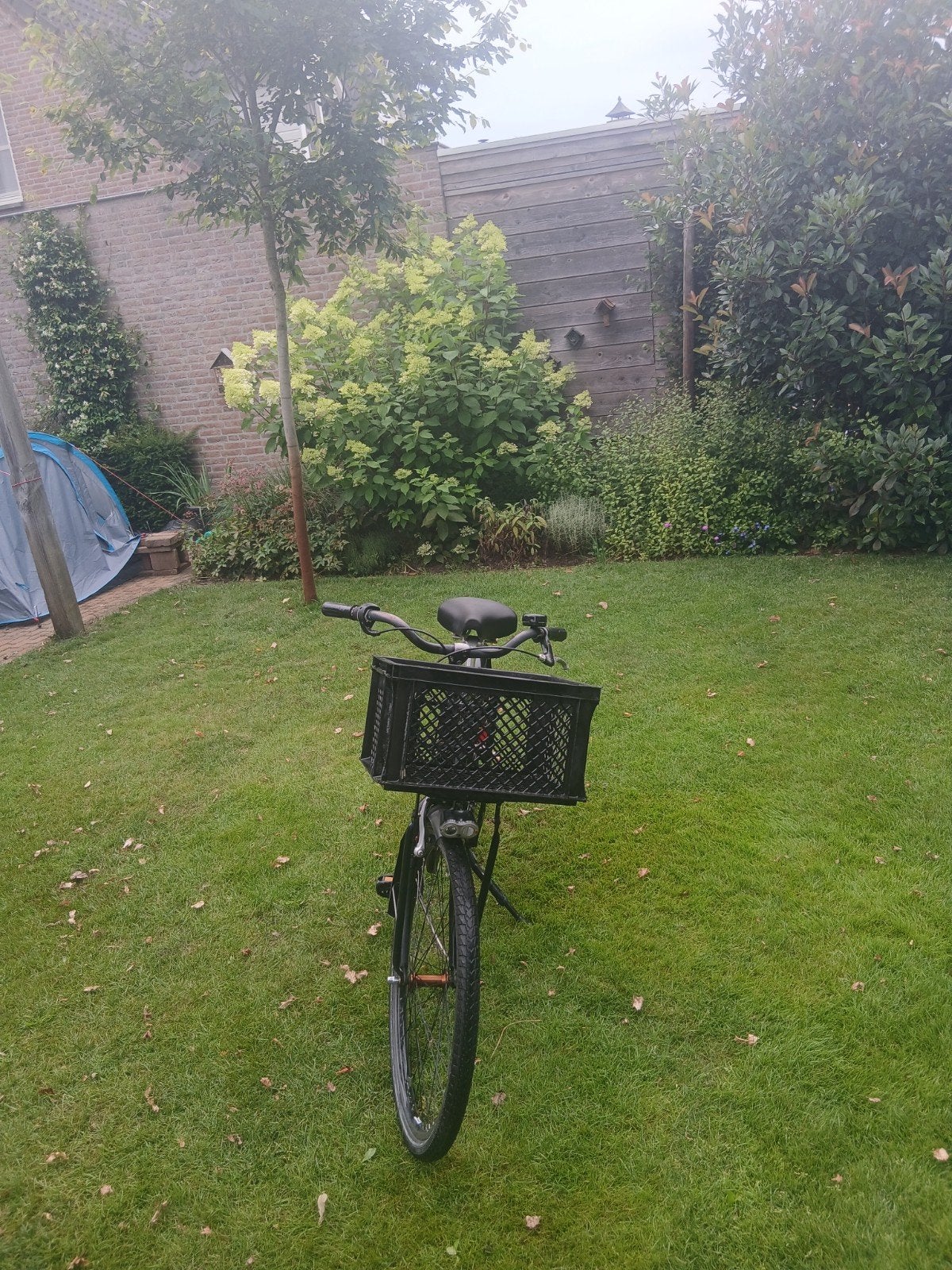 Zwarte fiets met mandje, versnelling defect, Fietsen en Brommers, Ophalen, Gebruikt, Velgrem, Overige merken