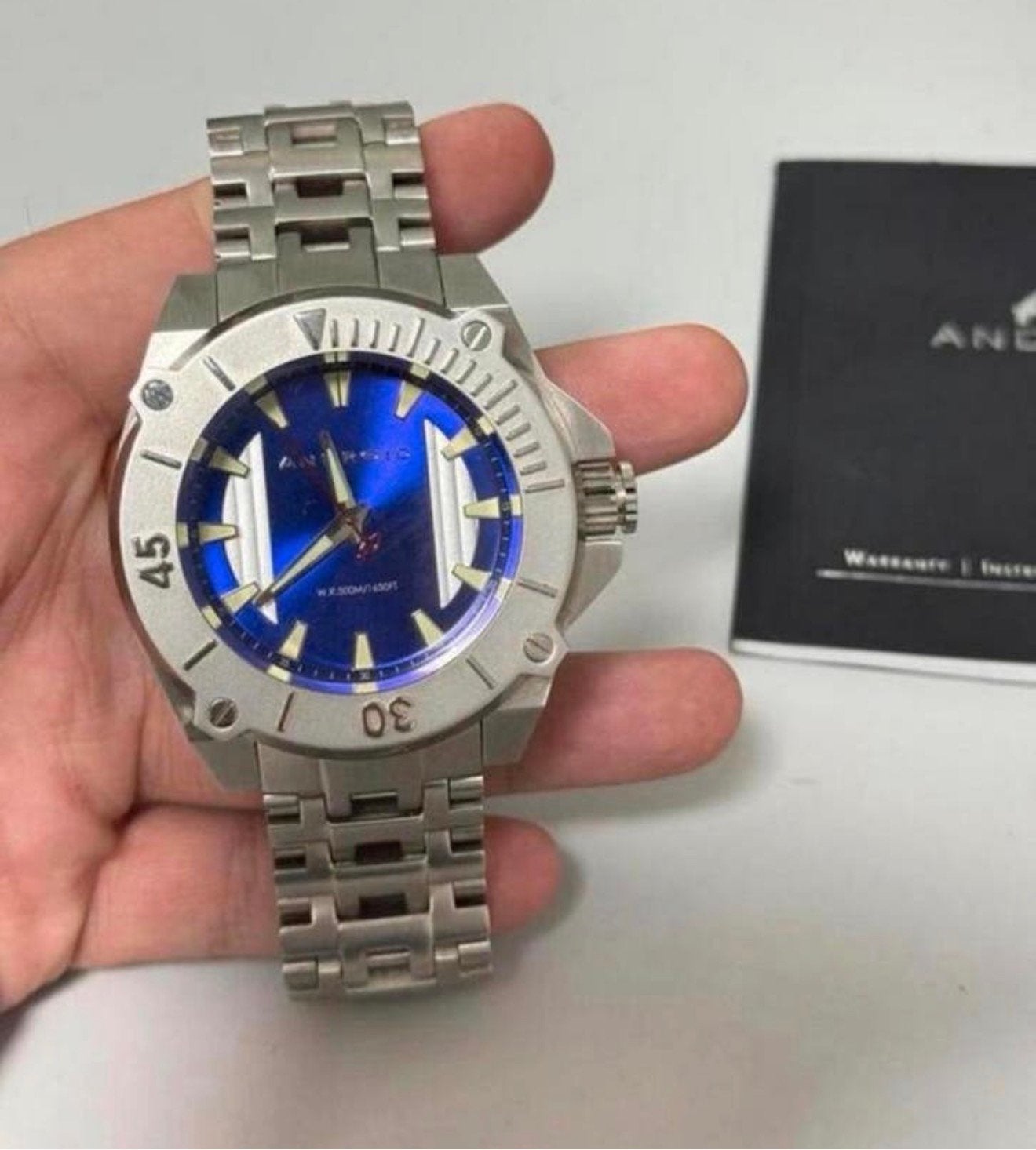 ANDROID Silverjet Men's Diver Watch AD780 All Steel Quartz, Ophalen of Verzenden, Zo goed als nieuw, H, H