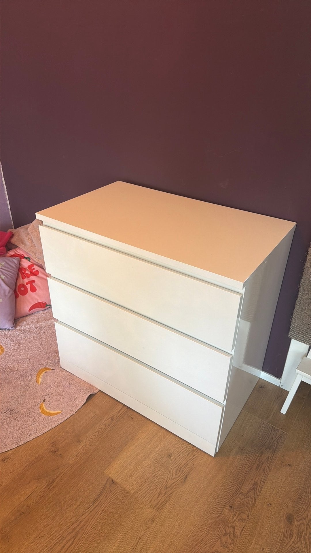 IKEA MÅLM  ladekast met 3 laden, Ophalen, 50 tot 100 cm, Zo goed als nieuw, 3 of 4 laden