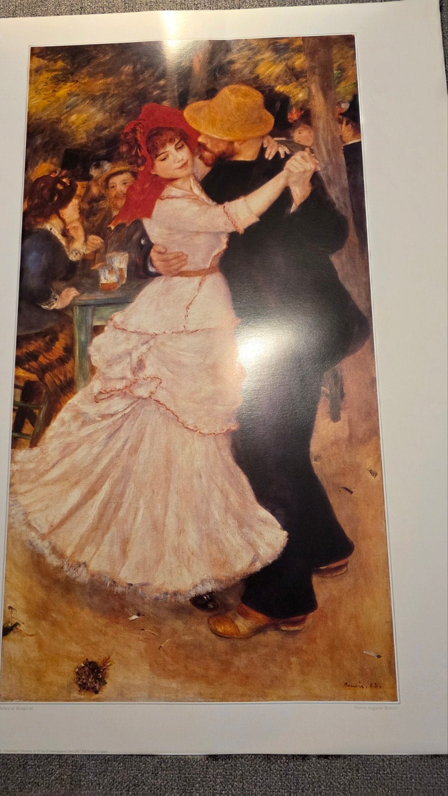 Renoir - Dance at Bougival poster 50x70, Rechthoekig Staand, Ophalen of Verzenden, Zo goed als nieuw, A1 t/m A3