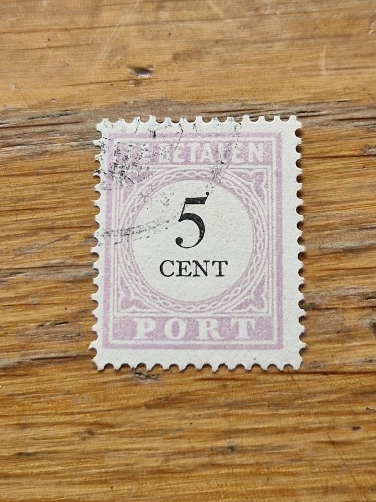 suriname gestempeld portzegel nr P10 type I, Ophalen of Verzenden, Gestempeld