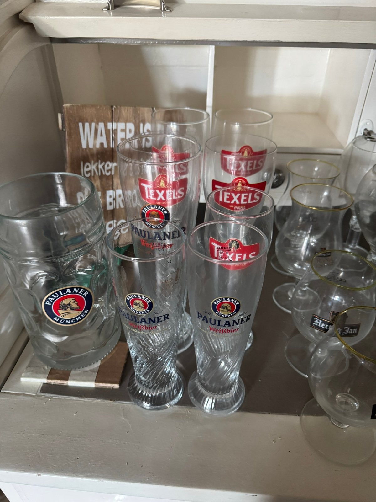 Diverse bierglazen en wijnglazen (Kasteel, La Trappe, Leffe), Ophalen of Verzenden, Zo goed als nieuw, Overige merken, Glas