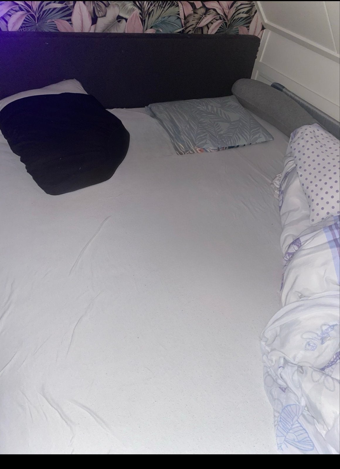Boxspring 160 cm breed - compleet zonder topmatras, Ophalen, Gebruikt, Tweepersoons, 160 cm